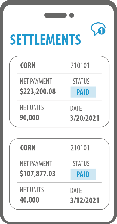 Grain Marketplace Demo: SETTLEMENTS