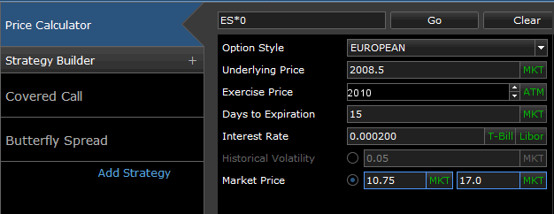 Options Tab